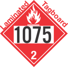 Flammable Gas Class 2.1 UN1075 Tagboard DOT Placard