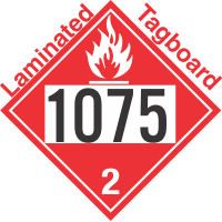 Flammable Gas Class 2.1 UN1075 Tagboard DOT Placard