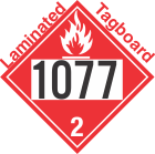 Flammable Gas Class 2.1 UN1077 Tagboard DOT Placard