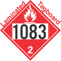 Flammable Gas Class 2.1 UN1083 Tagboard DOT Placard