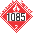 Flammable Gas Class 2.1 UN1085 Tagboard DOT Placard