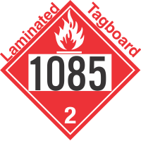 Flammable Gas Class 2.1 UN1085 Tagboard DOT Placard