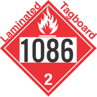 Flammable Gas Class 2.1 UN1086 Tagboard DOT Placard