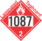 Flammable Gas Class 2.1 UN1087 Tagboard DOT Placard