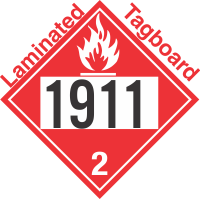 Flammable Gas Class 2.1 UN1911 Tagboard DOT Placard