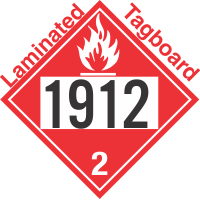 Flammable Gas Class 2.1 UN1912 Tagboard DOT Placard