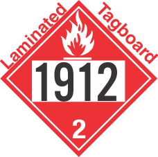 Flammable Gas Class 2.1 UN1912 Tagboard DOT Placard