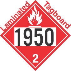 Flammable Gas Class 2.1 UN1950 Tagboard DOT Placard