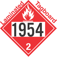 Flammable Gas Class 2.1 UN1954 Tagboard DOT Placard