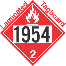 Flammable Gas Class 2.1 UN1954 Tagboard DOT Placard