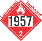 Flammable Gas Class 2.1 UN1957 Tagboard DOT Placard