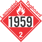 Flammable Gas Class 2.1 UN1959 Tagboard DOT Placard