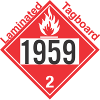 Flammable Gas Class 2.1 UN1959 Tagboard DOT Placard