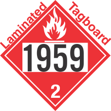 Flammable Gas Class 2.1 UN1959 Tagboard DOT Placard