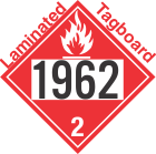 Flammable Gas Class 2.1 UN1962 Tagboard DOT Placard