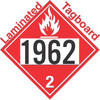 Flammable Gas Class 2.1 UN1962 Tagboard DOT Placard