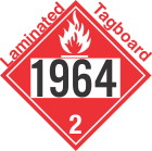 Flammable Gas Class 2.1 UN1964 Tagboard DOT Placard