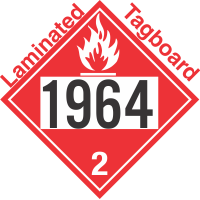 Flammable Gas Class 2.1 UN1964 Tagboard DOT Placard