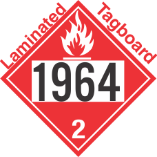 Flammable Gas Class 2.1 UN1964 Tagboard DOT Placard