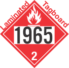 Flammable Gas Class 2.1 UN1965 Tagboard DOT Placard