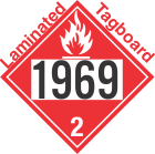 Flammable Gas Class 2.1 UN1969 Tagboard DOT Placard