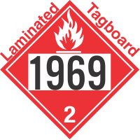 Flammable Gas Class 2.1 UN1969 Tagboard DOT Placard