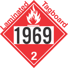 Flammable Gas Class 2.1 UN1969 Tagboard DOT Placard