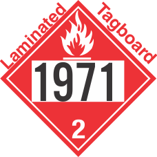 Flammable Gas Class 2.1 UN1971 Tagboard DOT Placard
