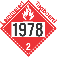 Flammable Gas Class 2.1 UN1978 Tagboard DOT Placard