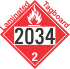 Flammable Gas Class 2.1 UN2034 Tagboard DOT Placard