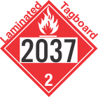Flammable Gas Class 2.1 UN2037 Tagboard DOT Placard