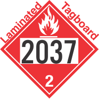 Flammable Gas Class 2.1 UN2037 Tagboard DOT Placard