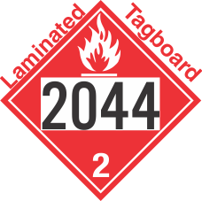 Flammable Gas Class 2.1 UN2044 Tagboard DOT Placard