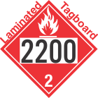 Flammable Gas Class 2.1 UN2200 Tagboard DOT Placard