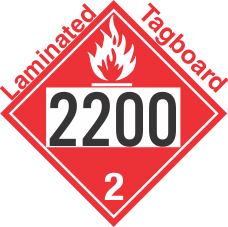 Flammable Gas Class 2.1 UN2200 Tagboard DOT Placard