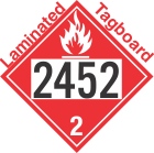 Flammable Gas Class 2.1 UN2452 Tagboard DOT Placard