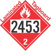 Flammable Gas Class 2.1 UN2453 Tagboard DOT Placard