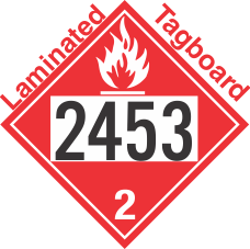 Flammable Gas Class 2.1 UN2453 Tagboard DOT Placard