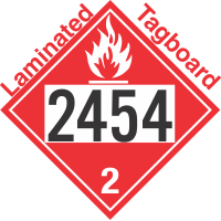 Flammable Gas Class 2.1 UN2454 Tagboard DOT Placard