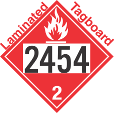 Flammable Gas Class 2.1 UN2454 Tagboard DOT Placard