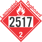 Flammable Gas Class 2.1 UN2517 Tagboard DOT Placard