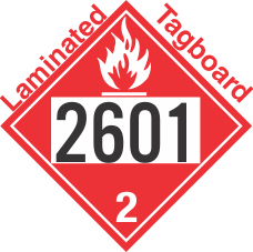 Flammable Gas Class 2.1 UN2601 Tagboard DOT Placard