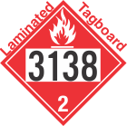 Flammable Gas Class 2.1 UN3138 Tagboard DOT Placard