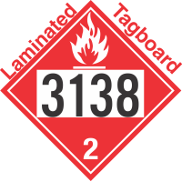 Flammable Gas Class 2.1 UN3138 Tagboard DOT Placard