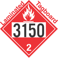 Flammable Gas Class 2.1 UN3150 Tagboard DOT Placard