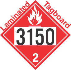 Flammable Gas Class 2.1 UN3150 Tagboard DOT Placard