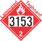Flammable Gas Class 2.1 UN3153 Tagboard DOT Placard