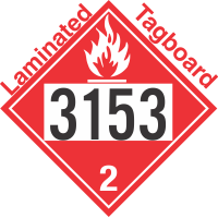 Flammable Gas Class 2.1 UN3153 Tagboard DOT Placard