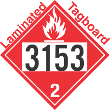 Flammable Gas Class 2.1 UN3153 Tagboard DOT Placard