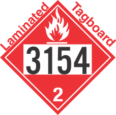 Flammable Gas Class 2.1 UN3154 Tagboard DOT Placard